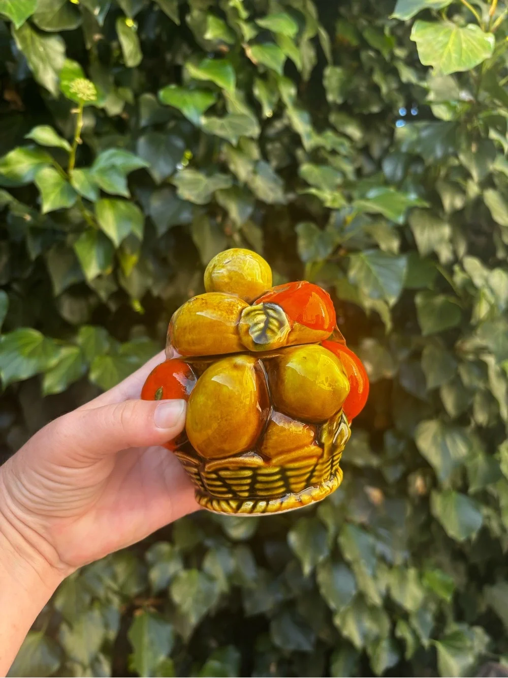 Vintage 1960s Japan, Fruit basket tea set.